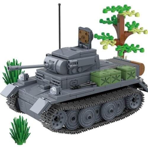 New World War II 2 Military German Second L-Type Tank Soldier Weapon Series Model Building Blocks WW2 Bricks Toys For Kids Gifts