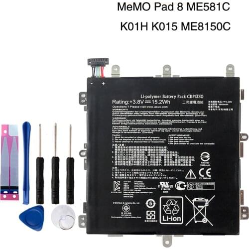 Orignal C11P1330 Battery For ASUS MeMO Pad 8 ME581CL K01H K015 ME8150C 3948mAh with tool