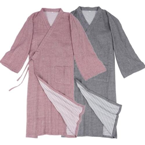 Kimono Pajama Japanese Traditional BathRobe Couple Sleepwear Yukata Women Chinese Hanfu Pajamas Japan Cotton Haori Coat Cardigan
