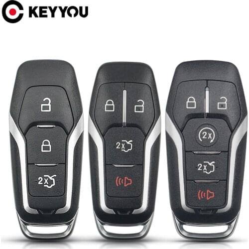 KEYYOU For Ford 3/4/5 Buttons Remote Car Key Case Folding Case For Ford Mustang Edge Explorer Fusion Mondeo Kuka 2015 2016 2017