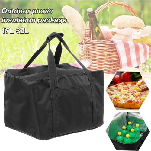 Drink Holding Lunch Pizza Pies Ice Pack Food Delivery Bag Picnic Waterproof Portable Thermal Storage Insulation Carrier Takeaway