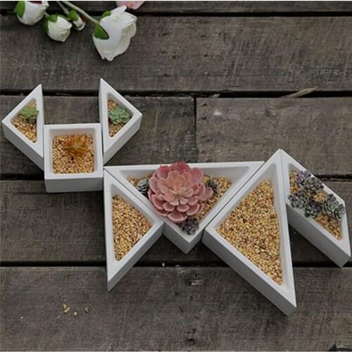 Geometry Shape Flower Pot Molds Square Cement Plaster Mould Concrete Ceramics Succulents Pot Mold Clay Casting Tools