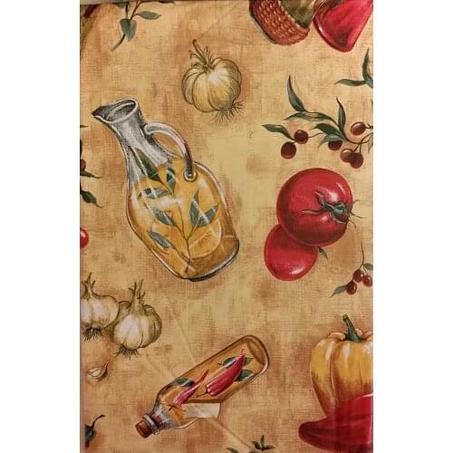 Vinyl Flannel Back Tablecloths - Tomatoes, Peppers and Herbs