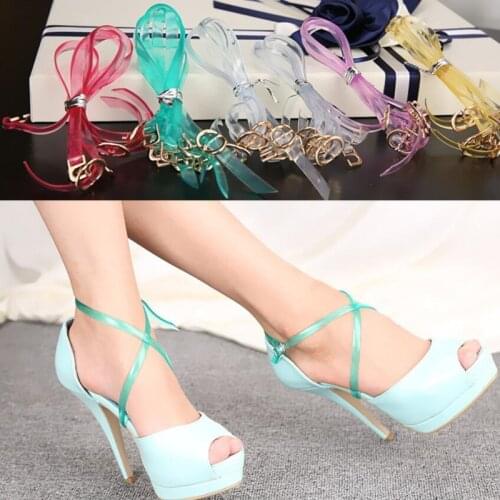 Women Fashion Shoes Belt Ankle Shoe Accessory, Invisible Around the ankles Shoeslace,Fit for High Heels Sandals Flats Shoes