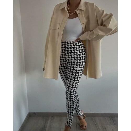 2021 autumn new fashion casual two-color big pocket jacket womens single-breasted lapel long-sleeved mid-length solid color top