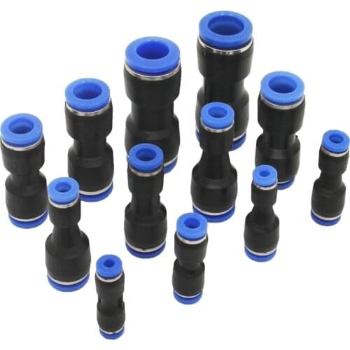 1/50/100PCS Pneumatic Fitting Tube Connector Fittings Air Quick Water Pipe Push In Hose Quick Couping 4mm6mm8mm10mm12mm PU PG