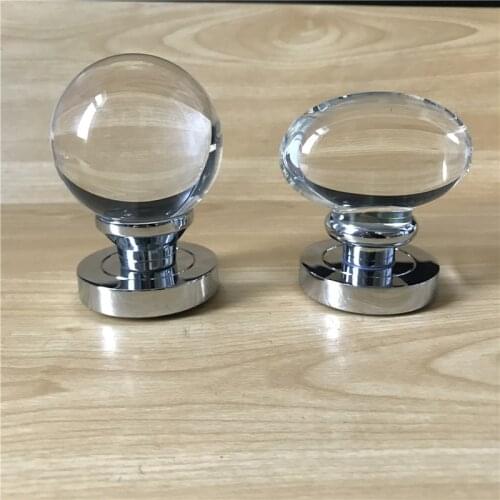 1 PAIR / LOT 60MM 70MM CLEAR CRYSTAL BALL CLEAR CUT CRYSTAL DOOR KNOB DOOR HANDLES DOOR Hardware Furniture Pulls