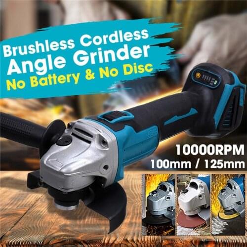 125/100mm 4 Speed Cordless Electric Angle Grinder 800W Grinding Cutting Machine Woodworking Power Tool For 18V Makita Battery