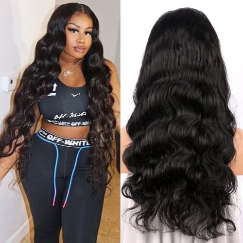 150% Transparent Lace Front Human Hair Wigs 32 Inch 13X6 Pre Plucked Remy Brazilian Body Wave Lace Frontal Wigs