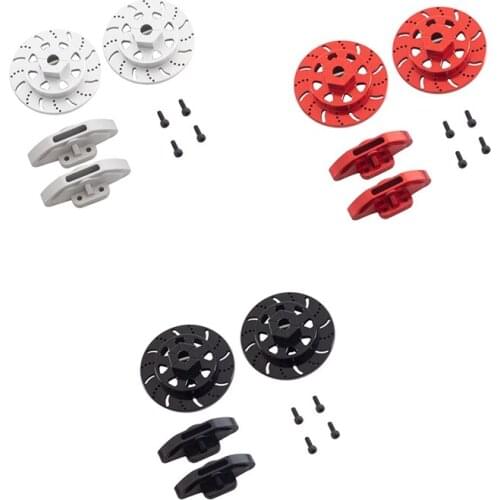 2 Set Metal Wheel Rim Brake Disc Brake Caliper Hex Adapter for AXIAL RBX10 Ryft 1/10 RC Crawler Upgrade Parts