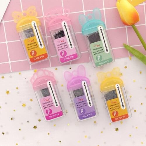 20Pcs/Box Fashion Hair Accessories Plated Black Barrettes Metal Thickening Hair Clips U-shaped Bobby Pins Headdress For Women