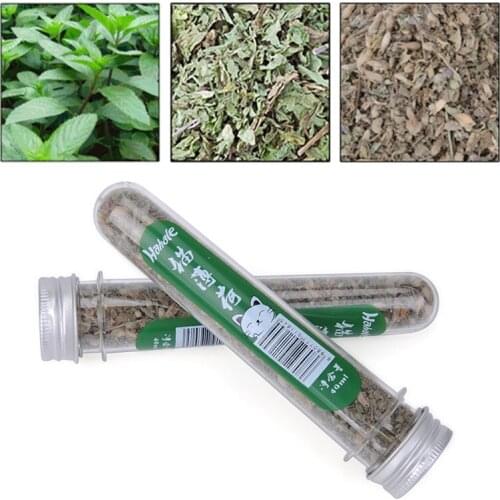 40ml Natural Organic Cat Catnip Kitten Menthol Flavor Interactive Pet Cat Treats Training Toy Cat Mint Snacks