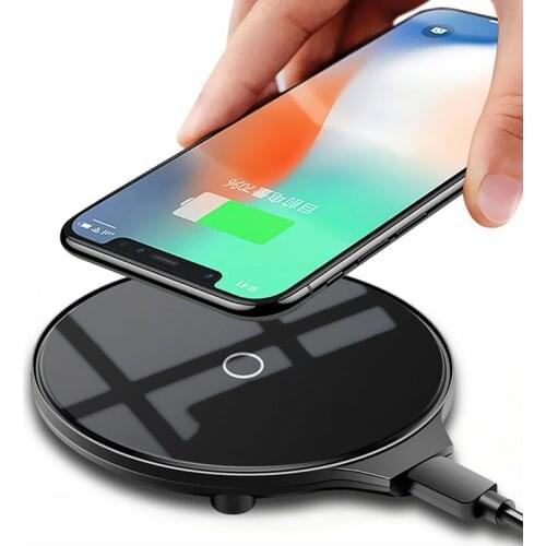 10W QI Wireless Charger Pad For iPhone 12 Pro Max Mobile Phone Fast Charging For Samsung S9 Xiaomi Huawei Wireless Quick Charger