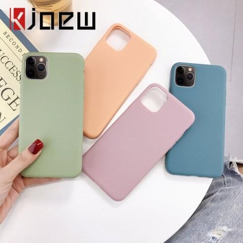 Candy Color Phone Case For iPhone 12 Mini 11 Pro Max XR X XS Max 6 6S 7 8 Plus SE 2020 Cute Solid Color Soft Silicone Back Cover