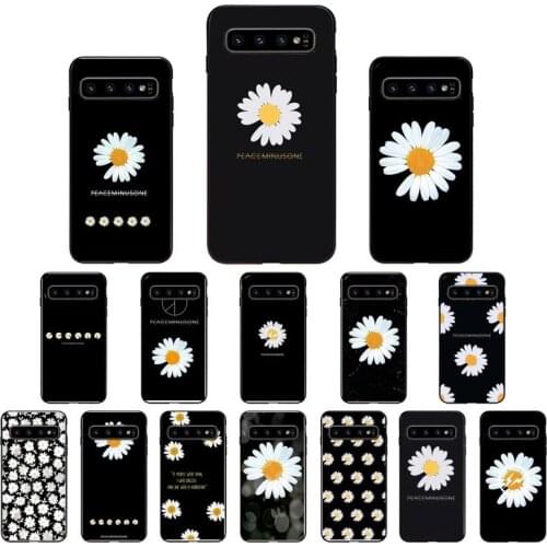 Black White Flower Daisy Phone Case For Samsung A40 A31 A50 A51 A71 A20S S8 S9 Plus note 20 ultra