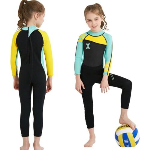 Kids Diving Suit Wetsuit 2.5MM Neoprene Kids Wetsuit children for boys girls One-piece Long Sleeves UV protection Swimwear