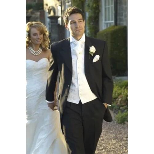 Long Coat Mans Wedding Suits Groom Wear Tuxedos Best Man Suits Business Suits Prom Dresses Peaky Blinders 2Pieces(Jacket+Pants)