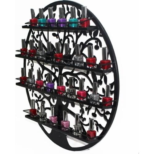 Mordoa Limited Eco-friendly Shelf Storage High Quality Art Nail Polish Rack 60*60CM Circular Wall Shop Racks Jewelry Display