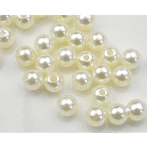 FLTMRH 50pcs 6mm Multicolor Plastic ABS Bead High Quality Simulated Pearl Round Shape Beads For DIY Fashioery Handcraft Orname