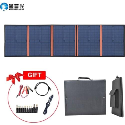 100W Flexible Solar Panel Foldable Panels Solar Charger Kit 18V High Efficiency Camping Travel Boat Phone Car Battery Charger