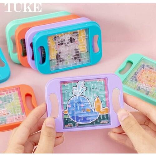 1PCS Brain Teaser Intellect Ball Rolling Orbit Puzzle Children Learning Educational Toys Gifts Random Magic Maze Game