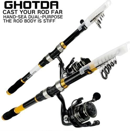 Fishing Rod Reel Combo Portable 2.1-3.6M Lure Fishing Rod and 12+1BB Spinning Reel Set
