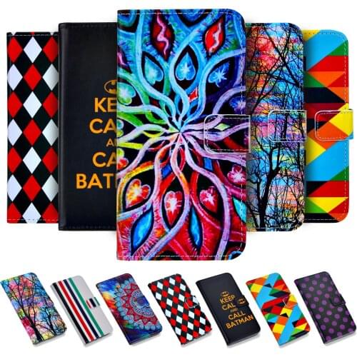 Painted Wallet Leather Case Card Pocket Cover Funda Coque For Sony Xperia 1 5 10 II III E5 L1 L2 L3 L4 X Performance Compact