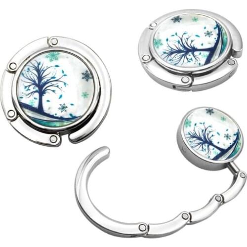 Creative Round Shell Purse Handbag Bag Metal Folded Handbag Hook Hanger Hanger Hook Holders Table Hook Bag Accessories