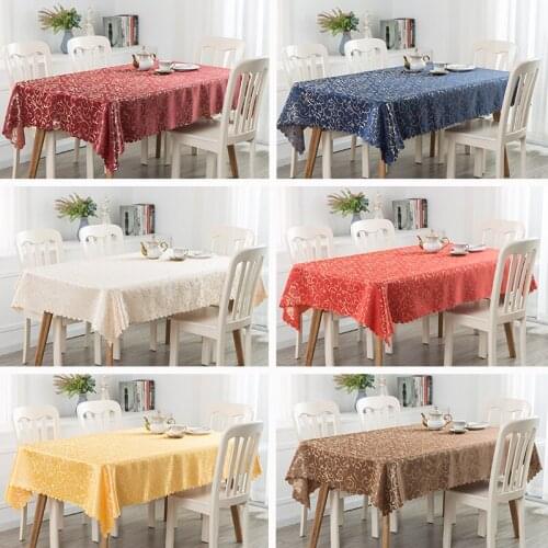 Family Restaurant Square European Table Cloth Cover Wine Red/Yellow High Quality Chemical Fiber Tablecloth Home Decor Supplies