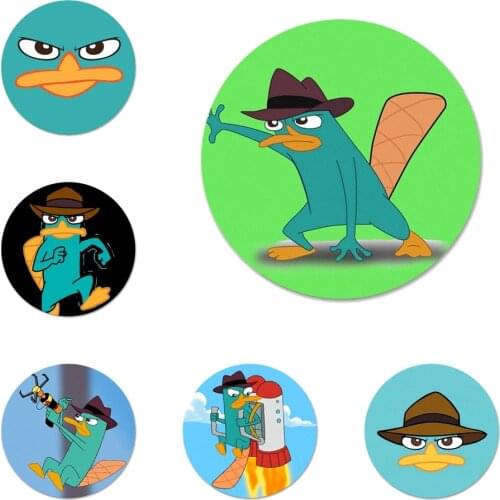 58mm Perry The Platypus Beautiful Kitchen Home Decor Refrigerator Magnetic Stickers Opener Beer Coke