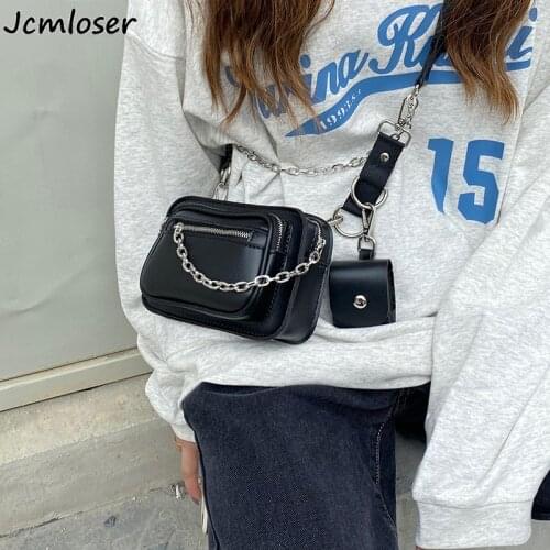 Fashion PU Leather Shoulder Messenger Bag Street New Chain Crossbody Bags Women Handbags Totes Bag Evening Clutch Purse
