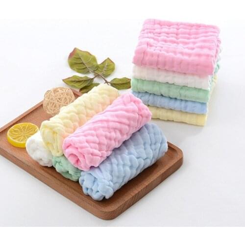 Muslin 6 layers Cotton Soft Baby Towels Face Towel Handkerchief Bathing Feeding Face Washcloth Wipe burp cloths Stuff