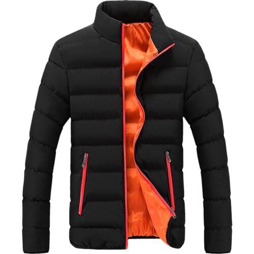 40# Men Winter Warm Parkas Jacket Slim Fit Thick Bubble Coat Casual Jacket Outerwear Male Zipper Up Pocket Winter Jacket Куртка
