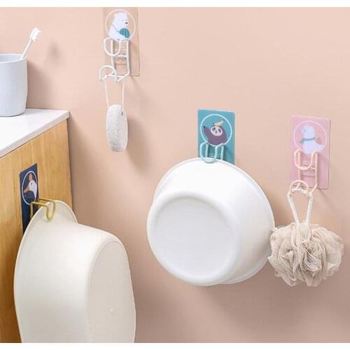 Cartoon Animal Wall Mount Kitchen Bathroom Washbasin Hanger Hook Rack Holder