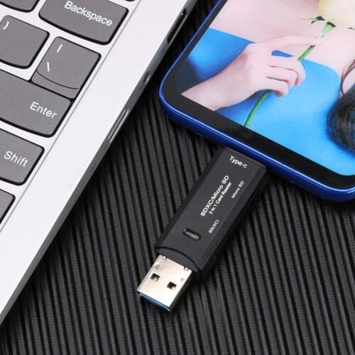 Small OTG Card Reader Computer Safety 3 in 1 USB 3.0 Household Parts for TF/Mirco SD USB Type-C Flash Drive Adapter