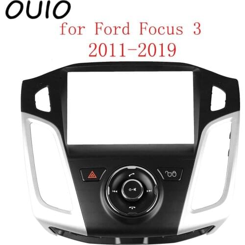 OUIO 9 inch car dashboard Double Din DVD frame decoration kit dashboard panel suitable for Ford Focus 3 2011-2019 frame