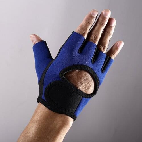 1 Pair Men Women Gym Half Finger Sports Fitness Exercise Training Wrist Gloves Anti-slip Resistance Weightlifting Gloves