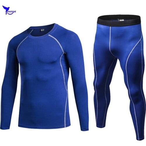 Rashguard Long Sleeve Sport Set Mens Compression Elastic Dry Fit Breathable Jogging Suit Tights Running Gym Fitness Sportswear