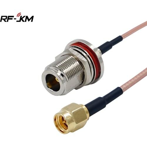 RF Adapter N Female Bulkhead To SMA Male Plug conncetor RG316 Pigtail Cable RF Coaxial Cables Jumper Cable