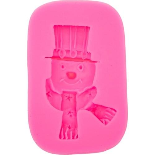 Christmas snowman Shape Silicone Mold , Fondant Candle Mold, Chocolate Moulds, Silicone tools For Cakes Decorating F0581