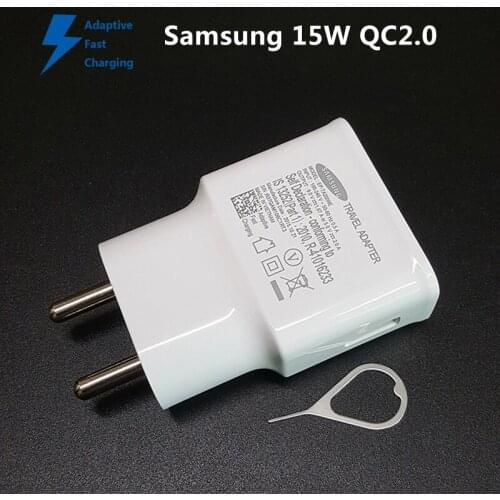 Samsung Original 15W Charger QC2.0 Adaptive Fast Charging For Galaxy Note4 Note5 S6 S7 edge On7 C5000 A9000 A5100 N9100 N9150