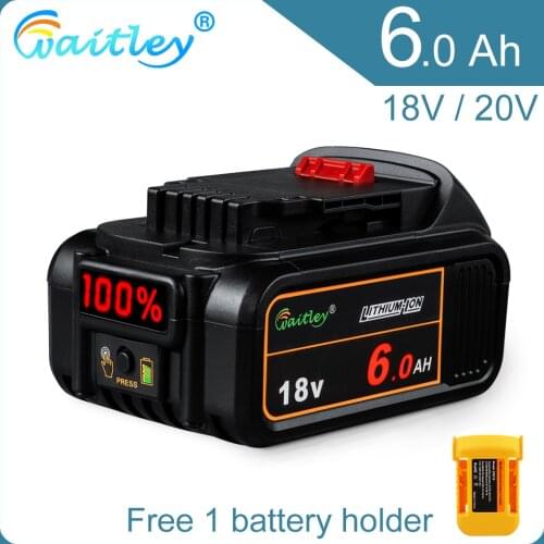 18V 6.0Ah Replacement XR Li-Ion Battery for Dewalt DCB184 DCB184B-XJ DCB180 DCB181 DCB182 DCB183 DCB185 18V Power Tool Battery