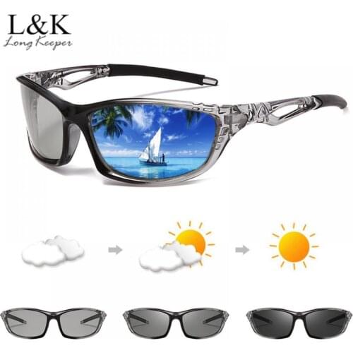 LongKeeper Photochromic Sunglasses Men Polarized Driving Chameleon Sun Glasses Male Change Color Anti Glare UV400 Eyewear Oculos