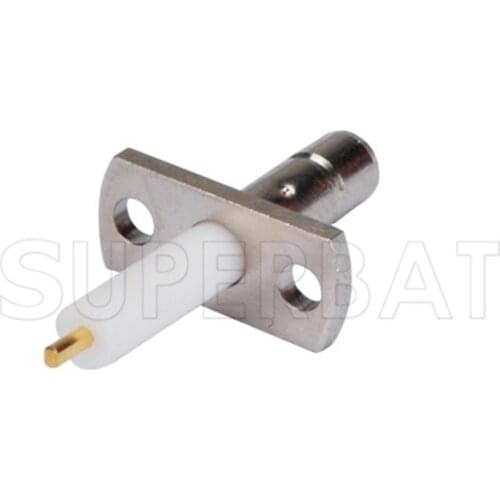 Superbat 10pcs SMB 2 hole Panel Mount Jack with Long Dielectric and Solder Post RF Coaxial Connector