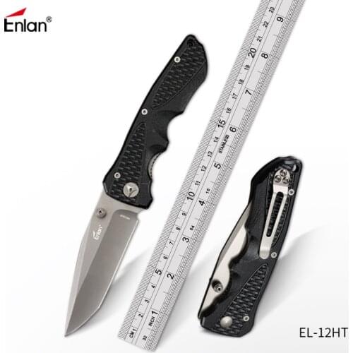 ENLAN EL12HT Tactical Folding Knife 8Cr13mov Steel ,G10 Handle,58Hrc Survival tool Hunting Camping Knives ,Edc Outdoor tool