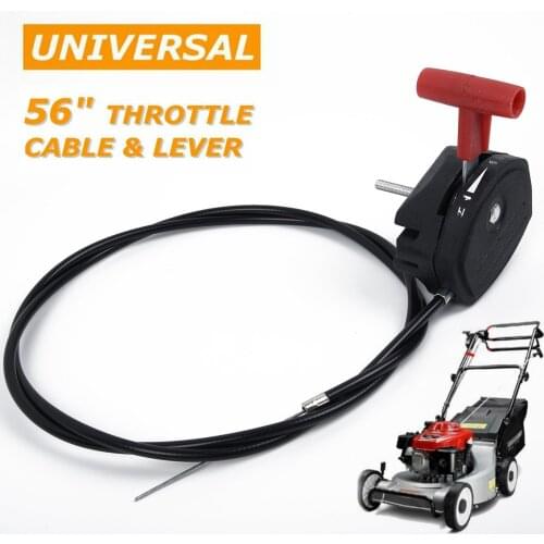 Universal 56 Inch Alloy Throttle Cable Switch & Choke Lever Control Handle Kit For Most Lawnmower Spare Parts Garden Tools 142cm