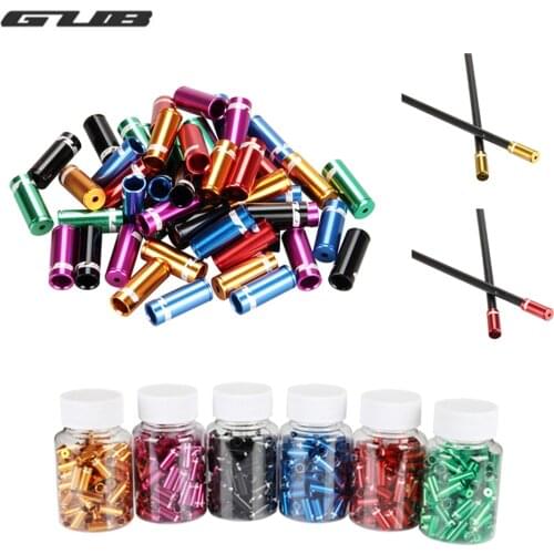 GUB 100 pcs 5mm Aluminum Alloy Cycling Bike Brake Cable End Caps Bicycle Accessories