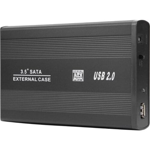 VKTECH 3.5 inch USB 2.0 to SATA Port SSD Hard Drive Enclosure 480Mbps HDD Case External Solid State Hard Disk Box Newst Dropship