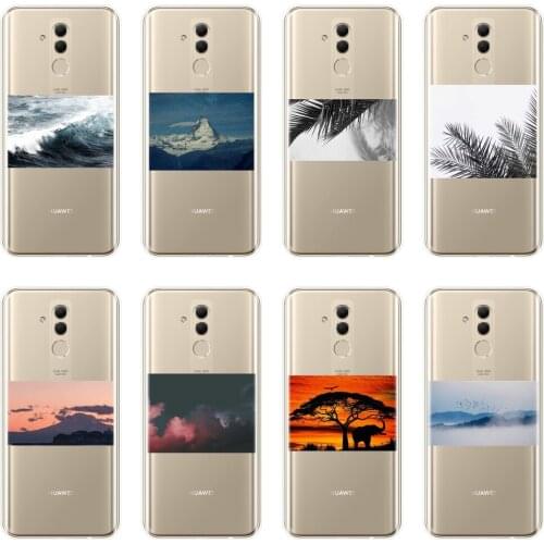 Back Cover For Huawei Mate 20 10 9 Lite Scenery Travel Cloud Leaf Mountain Soft Silicone Phone Case For Huawei Mate 7 8 9 10 Pro