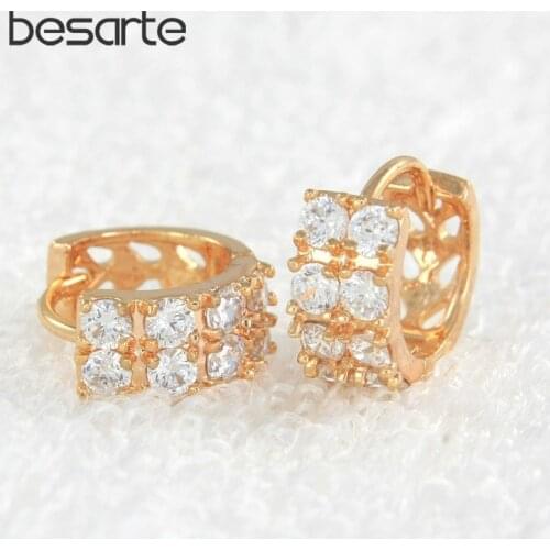 Cristal Gold Hoop Earrings For Women Boucle d'oreille Ohrringe Brincos Pendientes Orecchini Cc Earings Fashion Jewelry E1319